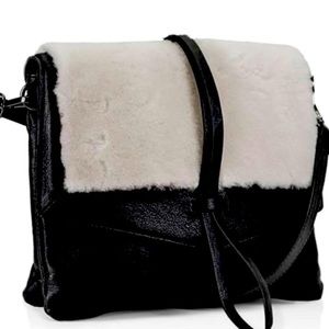 Kooba Yukon Leather & Shearling Crossbody Bag